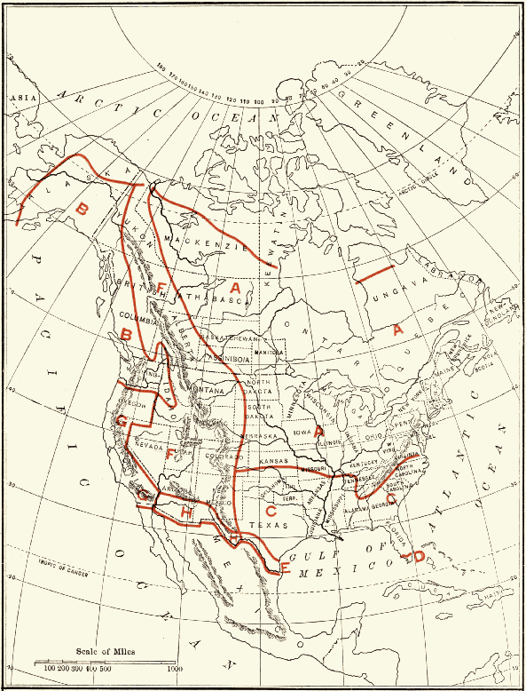 PRINCIPAL TREE REGIONS OF NORTH AMERICA